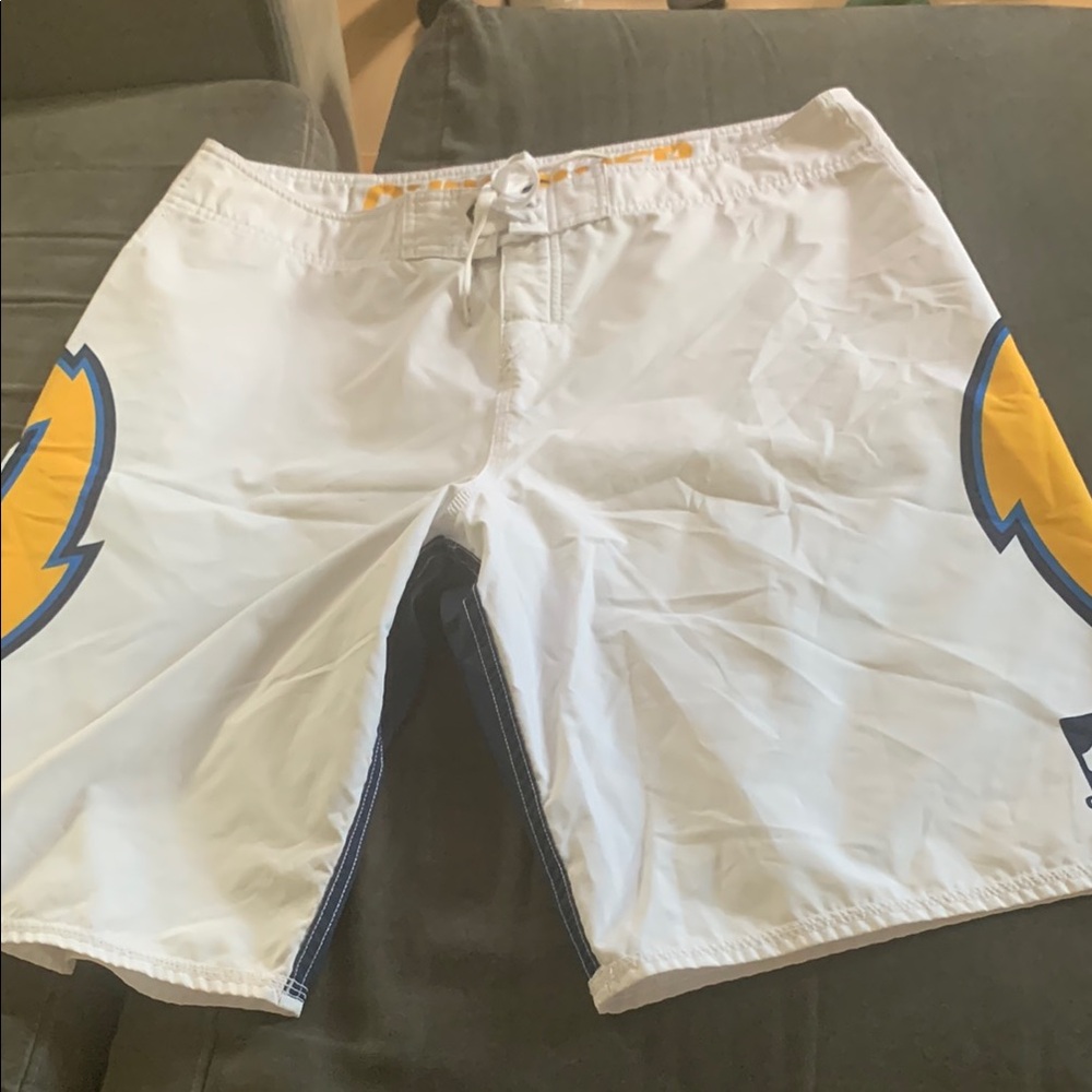 Quiksilver Los Angeles Chargers Boardshorts in Blue and White-lot of 2 - Picture 12 of 16